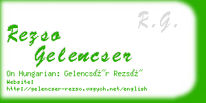 rezso gelencser business card